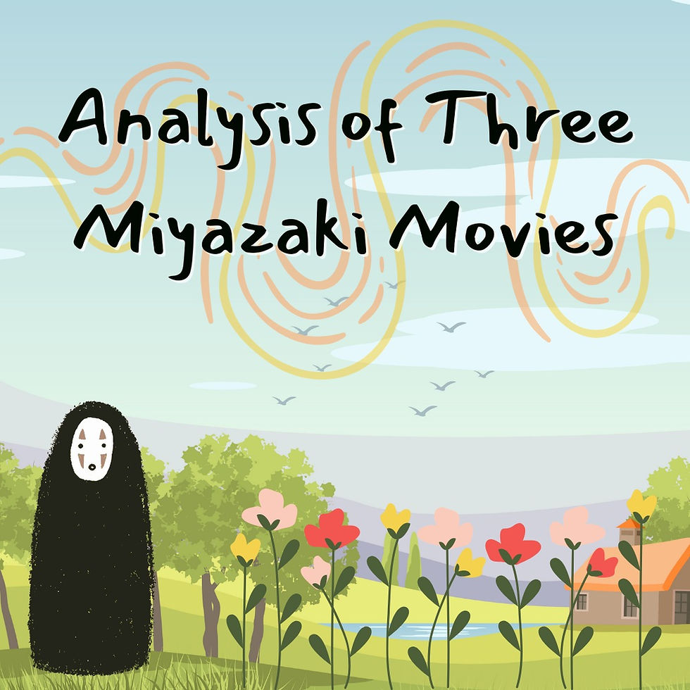 Analysis of Three Miyazaki Movies