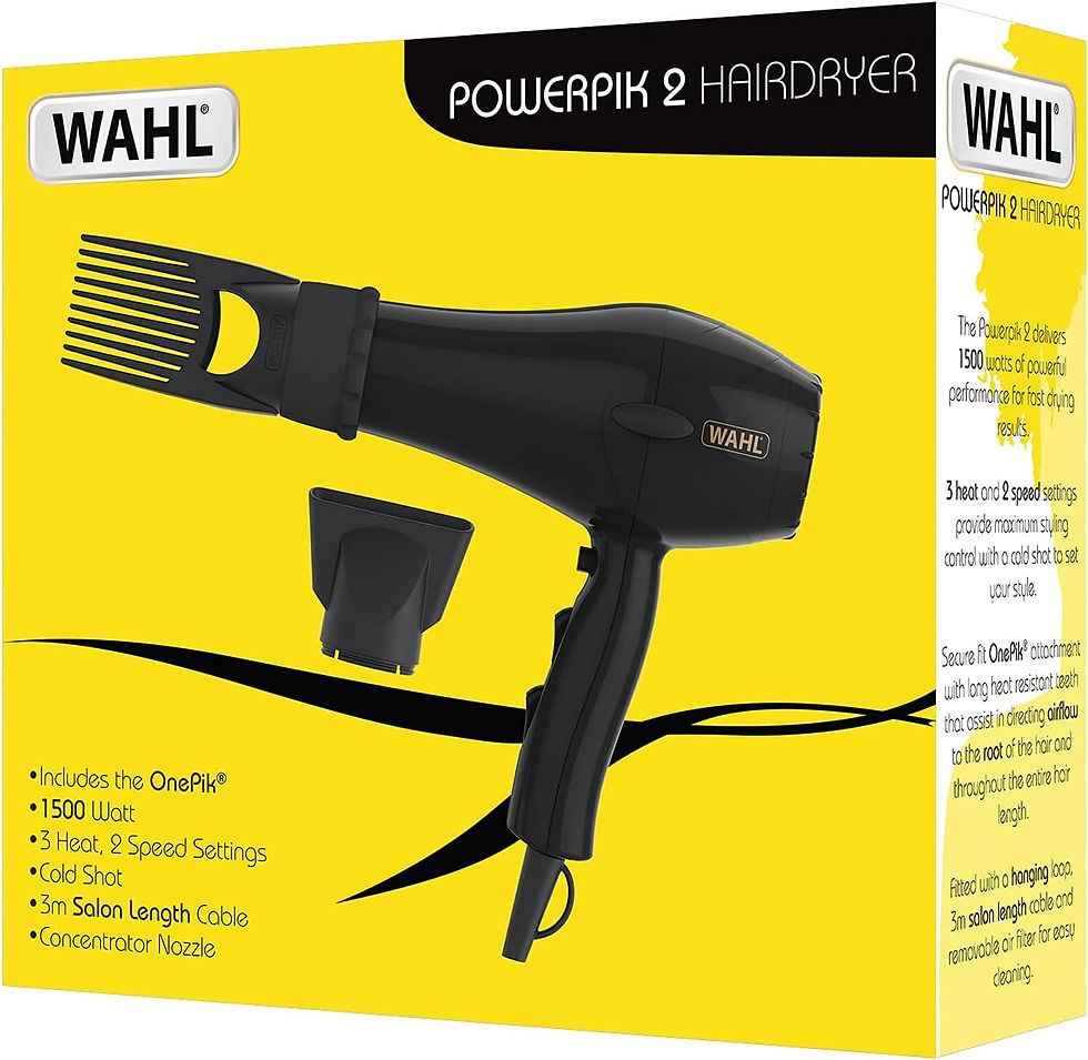 Thumbnail: Wahl Hairdryer, PowerPik 2, Dryer 4 Women, Hair Dryer with Pik Attachment, Afro