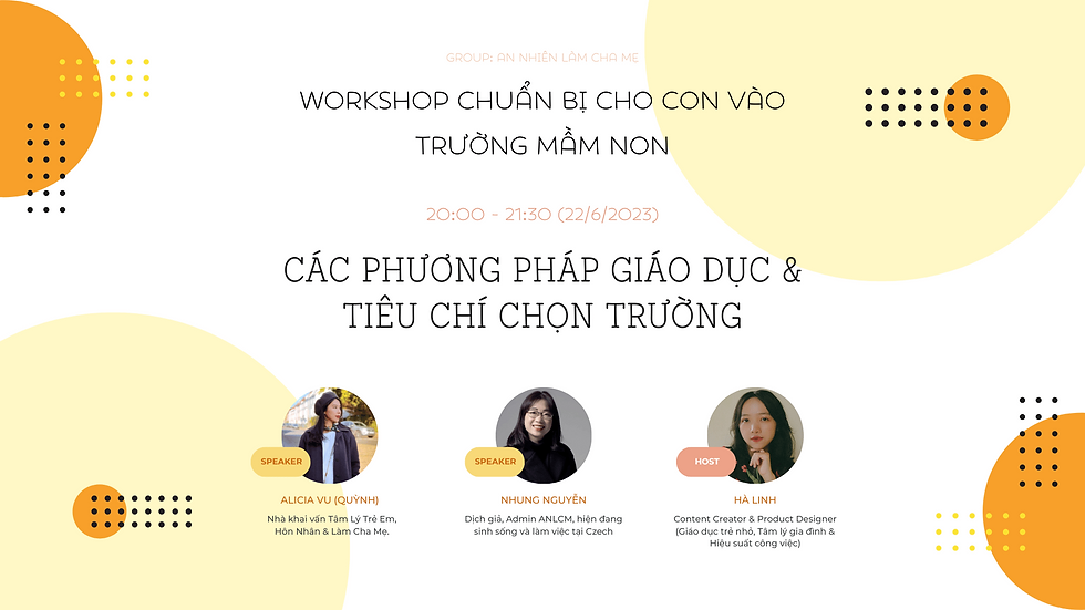 ANLCM WS Chuẩn bị cho con vào trường mầm non