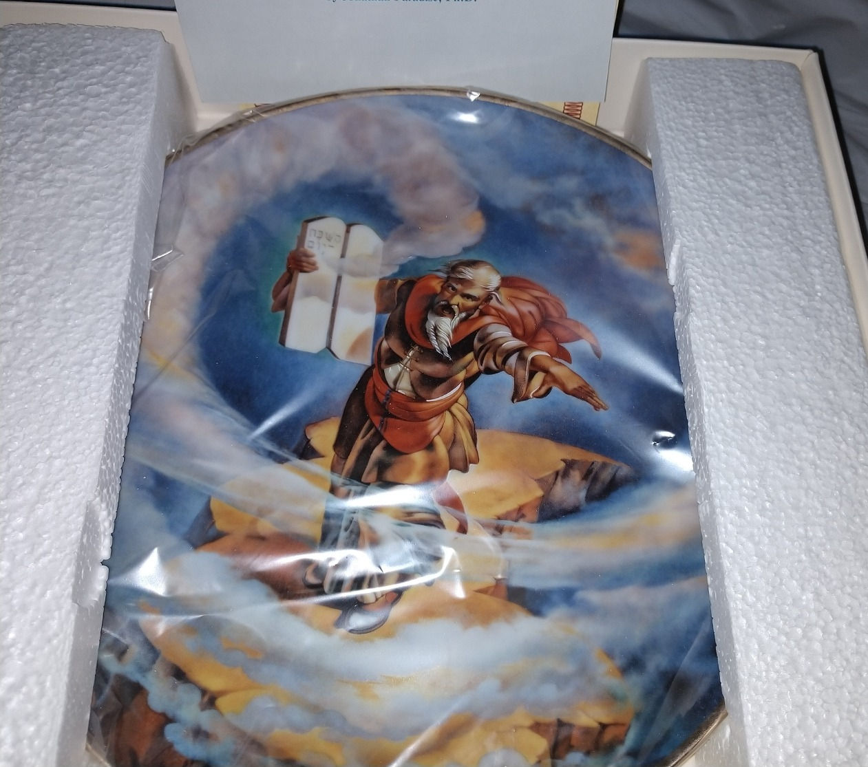 Moses and the Ten Commandments collector plates