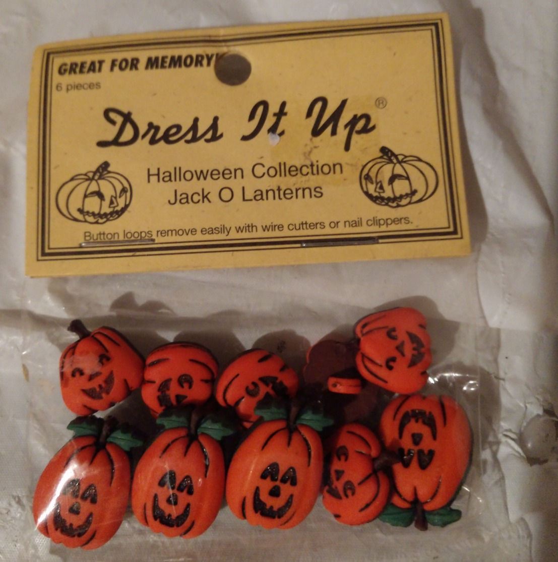 Jack-O-Latern Buttons.