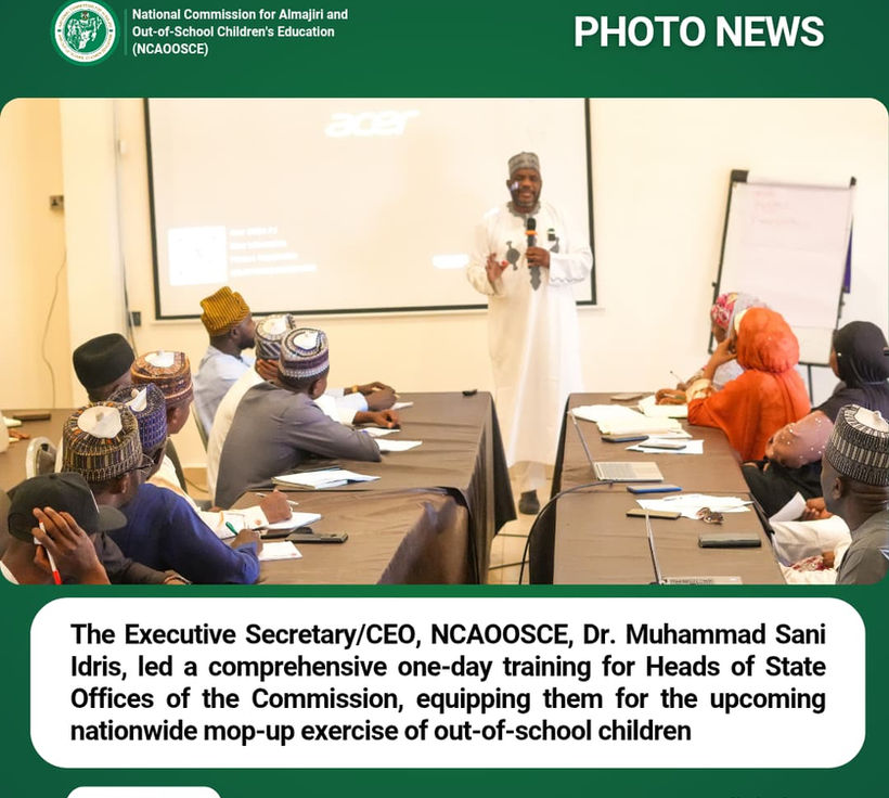NCAOOSCE Empowers State Office Heads to Drive Enrollment of Out-of-School Children