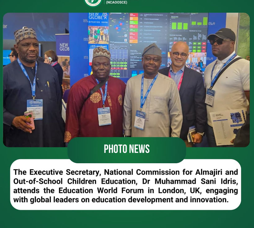 The Executive Secretary, NCAOOSCE, Dr. Muhammad Sani Idris, attends the Education World Forum in London, United Kingdom