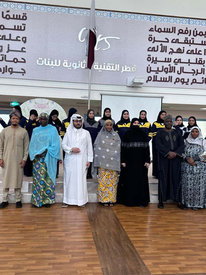 The Executive Secretary of NCAOOSCE, Dr. Muhammad Sani Idris, joined the Minister of State for Education, Prof. Suwaiba Ahmed, to visit the Qatar Girls Technical Secondary School.