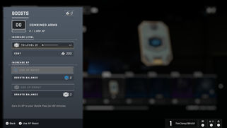 Boost Menu Redesign No XP Boosts
