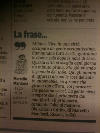Trafiletto Corriere della Sera