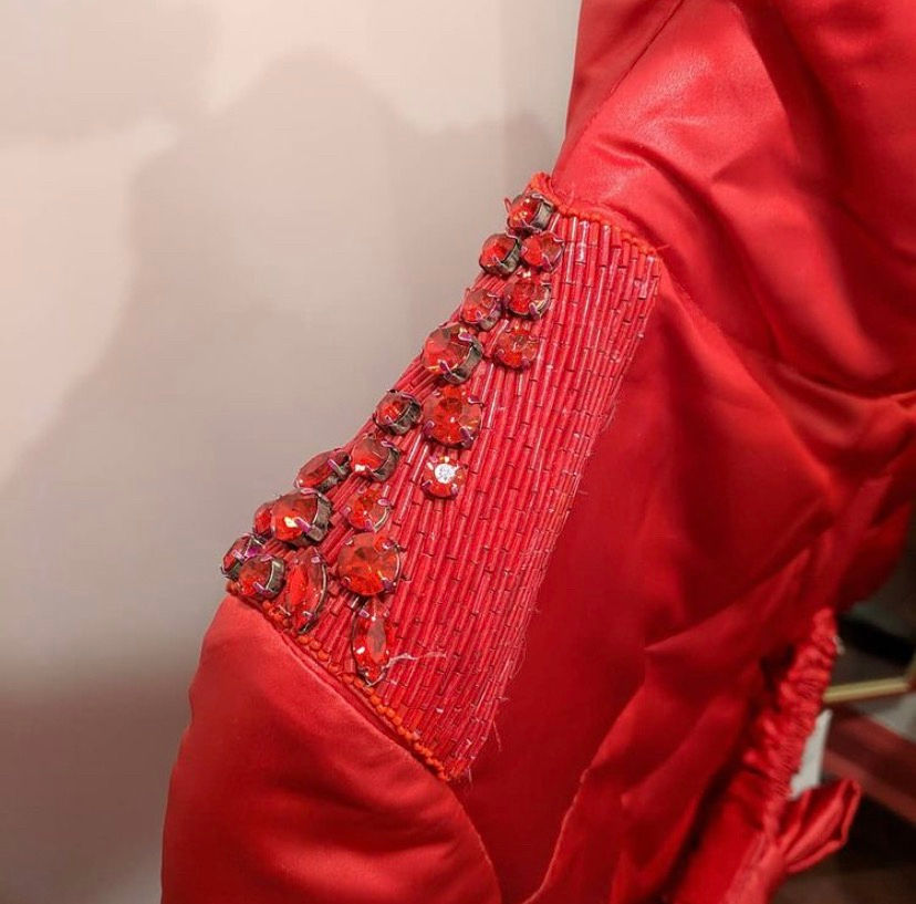 Thumbnail: Valentino Red Puffer with bead detail