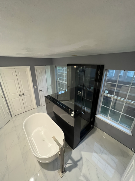 custom shower glass installation