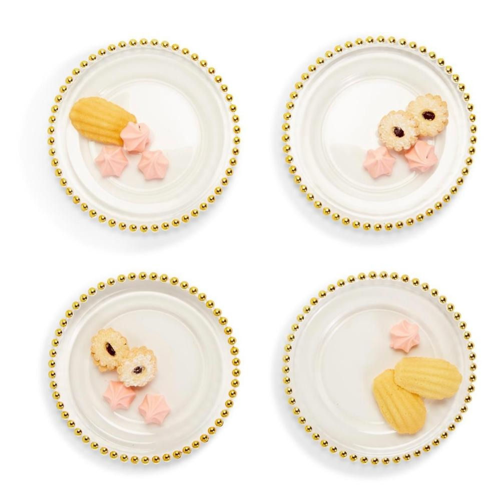 Golden Beads S/4 Plates