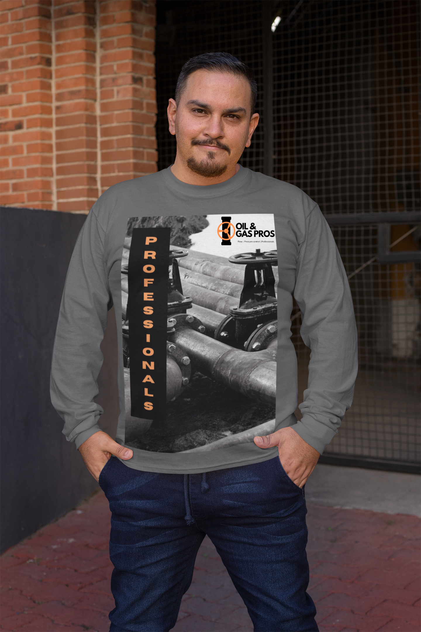 Professionals label - Long sleeve t-shirt Gray