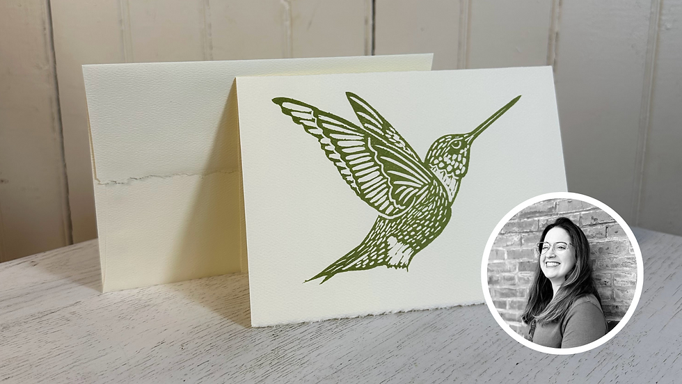Block Print Your Own Cards and Gift Tags with artist in residence Casey Beal 
