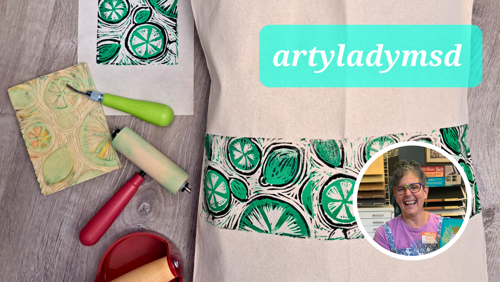 Block Maria Print Block Print on Fabric Workshop with Maria DeAngelo | Atelier at Arlene's