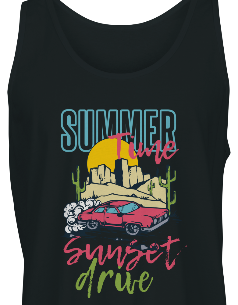 Thumbnail: Vacation Inspired Summertime Sunset Drive Tank Top