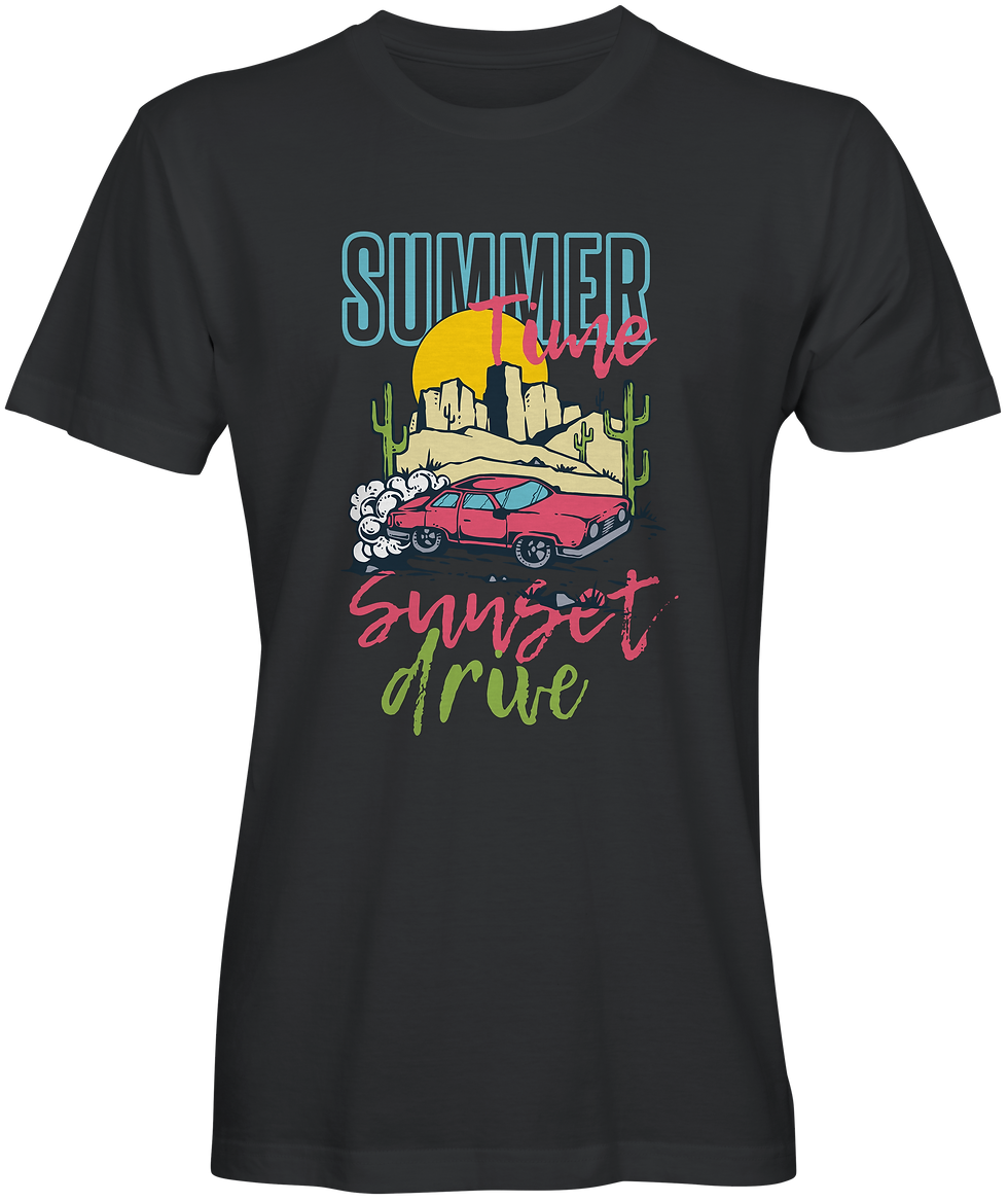 Thumbnail: Vacation Inspired Summertime Sunset Drive T-shirt
