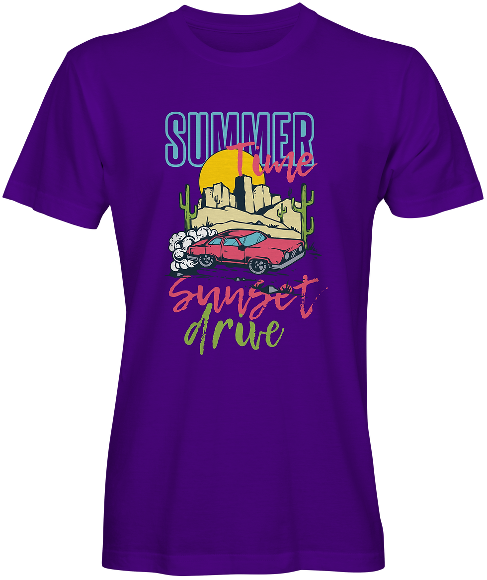 Thumbnail: Vacation Inspired Summertime Sunset Drive T-shirt