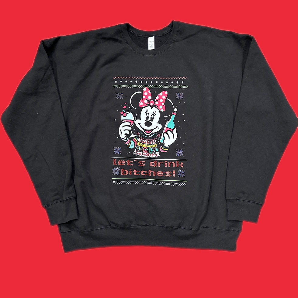 Thumbnail: Christmas Sweater Let's Drink Bitches Minnie