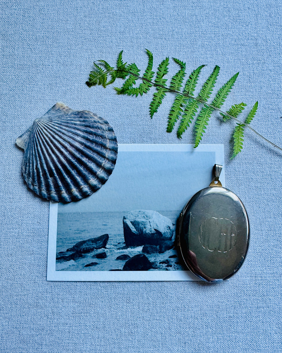 Thumbnail: Large Silver Plated Locket - MCHK Engraved