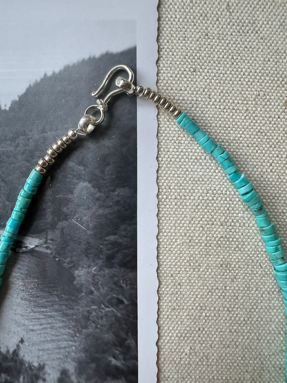 Thumbnail: Arizona Turquoise Hand Beaded Necklace