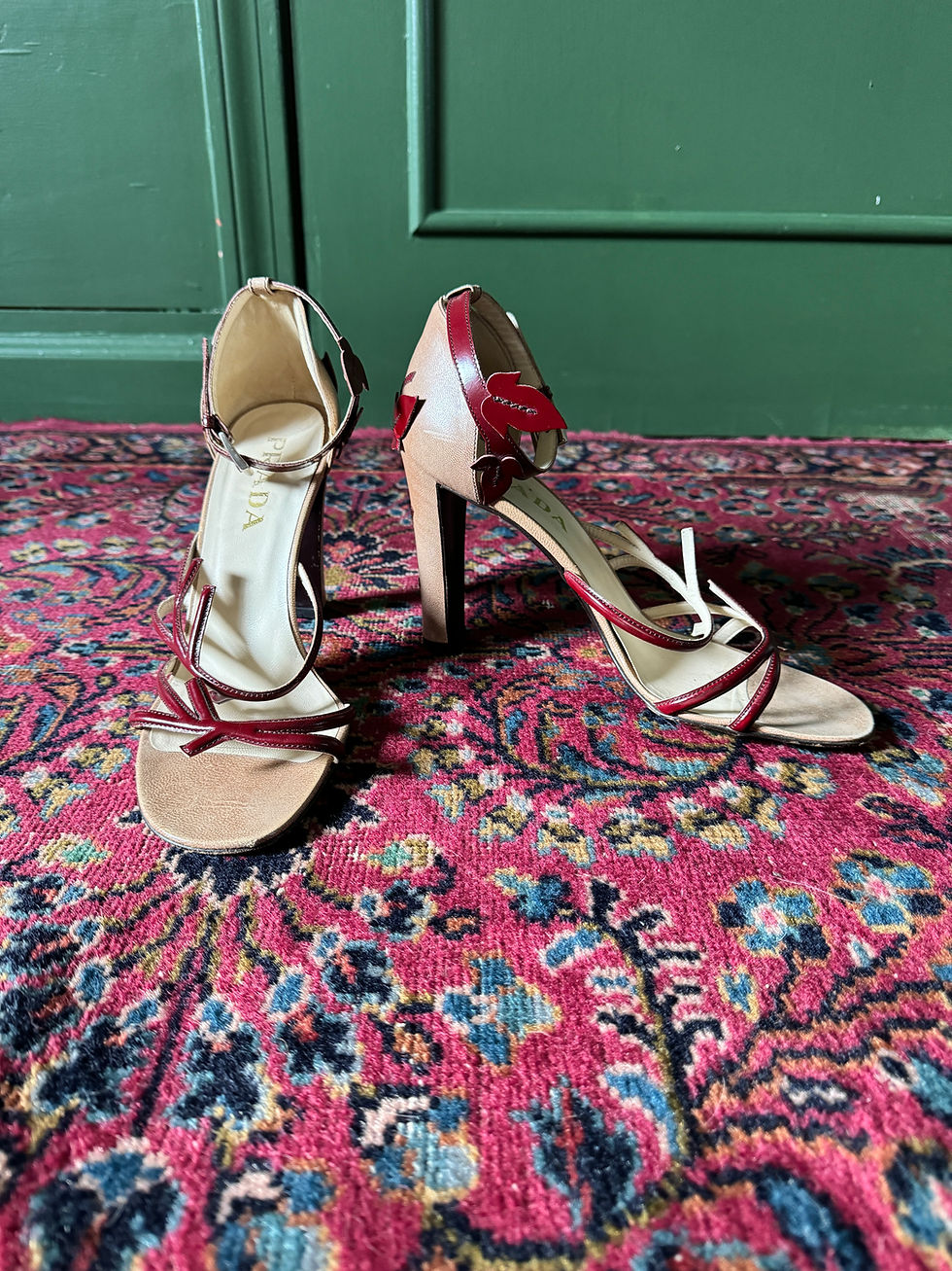 Thumbnail: Vintage S/S 1997 Prada Vine Leaf Branch Heels - Runway