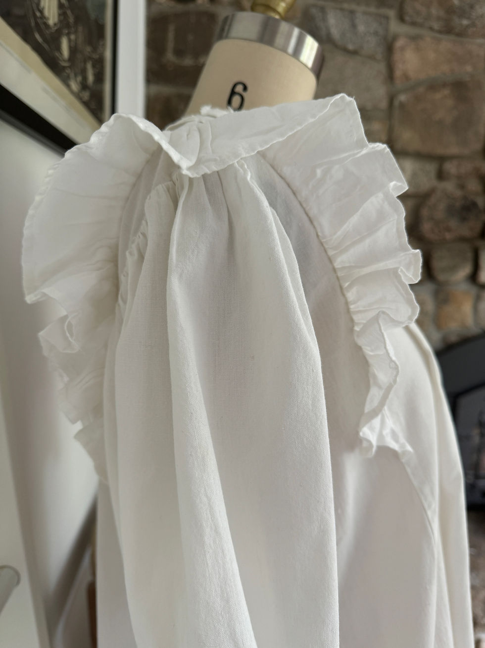 Thumbnail: Antique Cotton Ruffle Dress