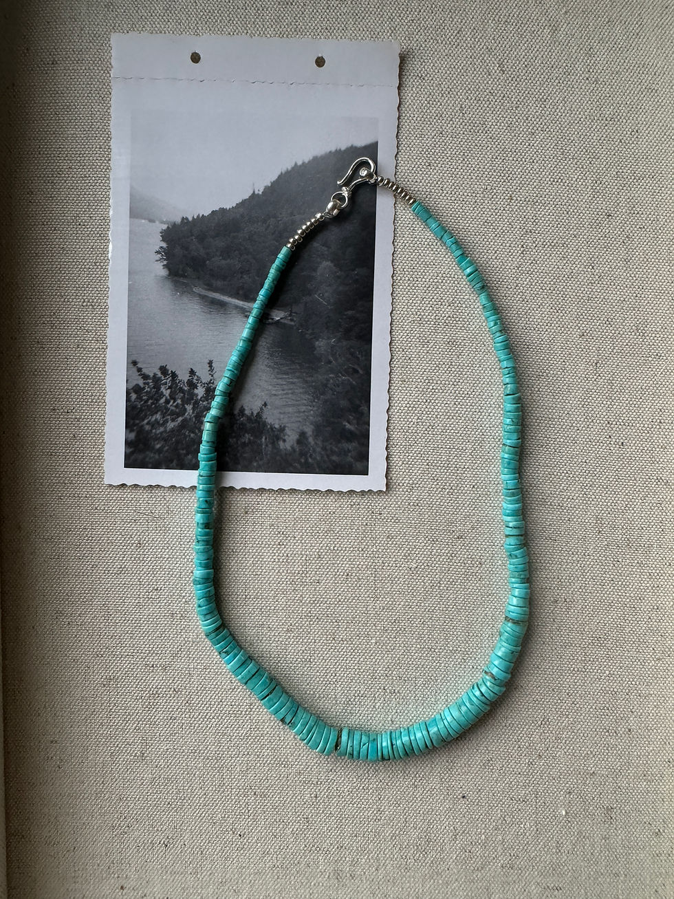 Thumbnail: Arizona Turquoise Hand Beaded Necklace