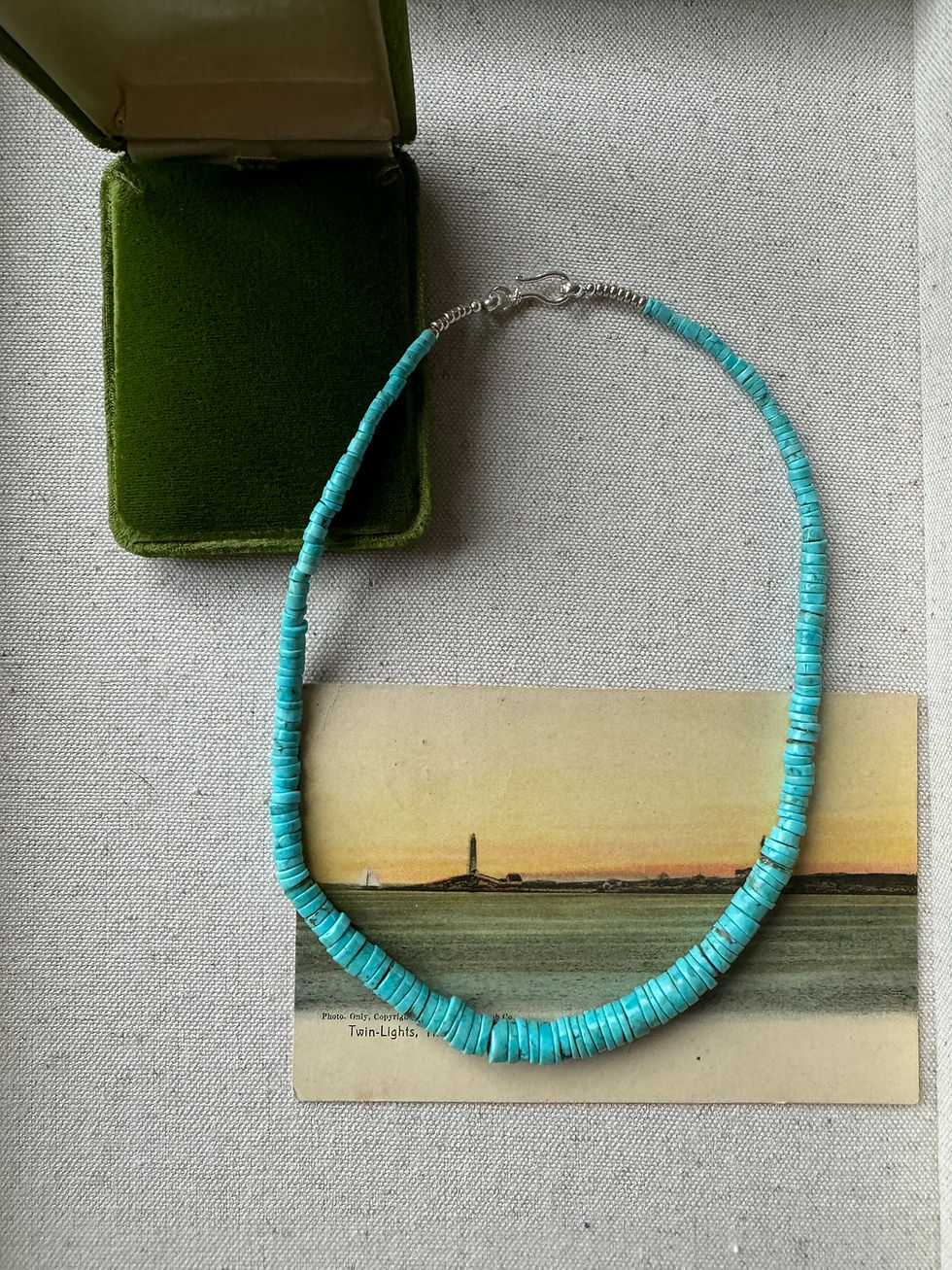Thumbnail: Arizona Turquoise Hand Beaded Necklace