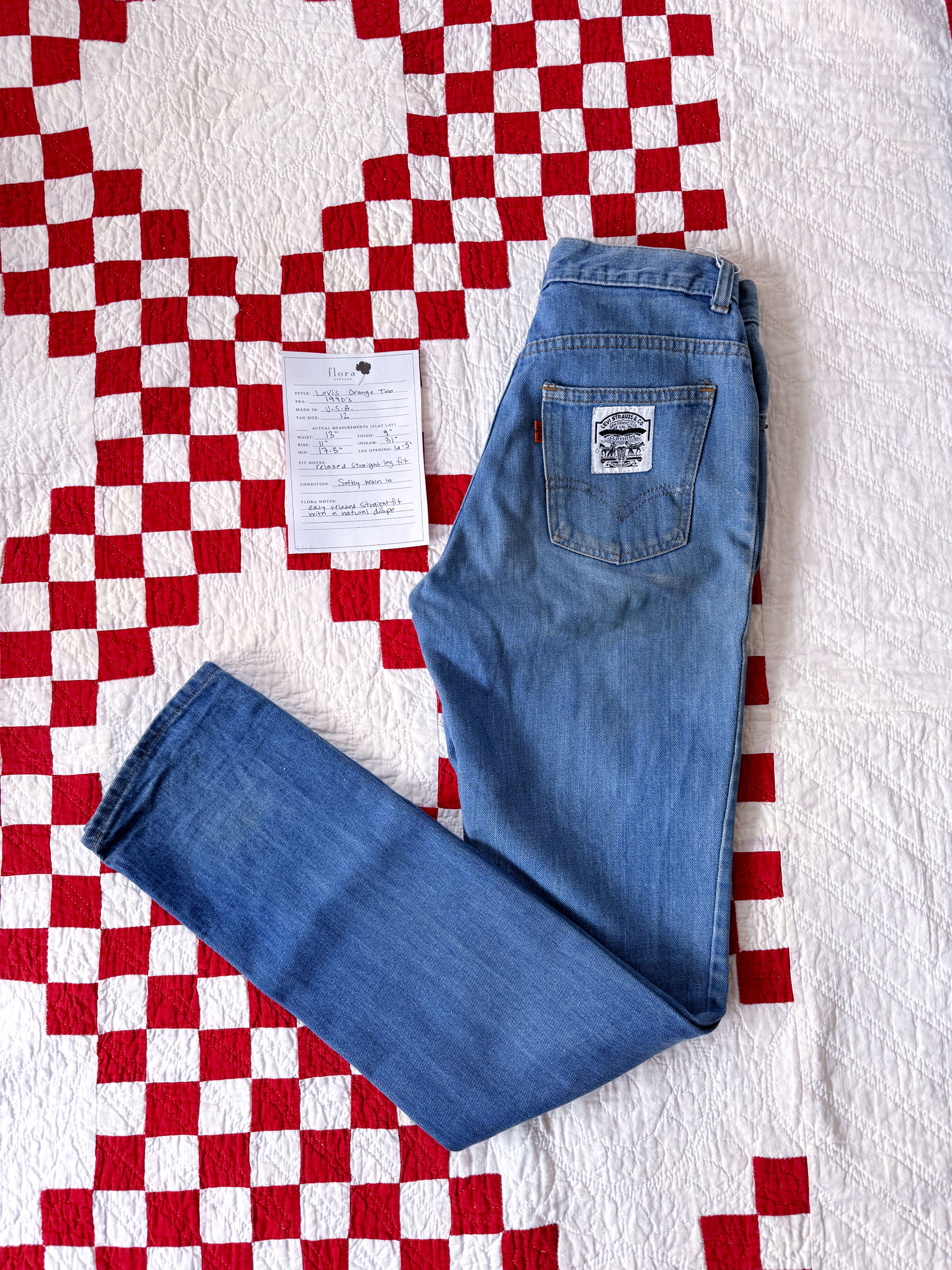 1990's Levis Orange Tab Jeans - Size 26
