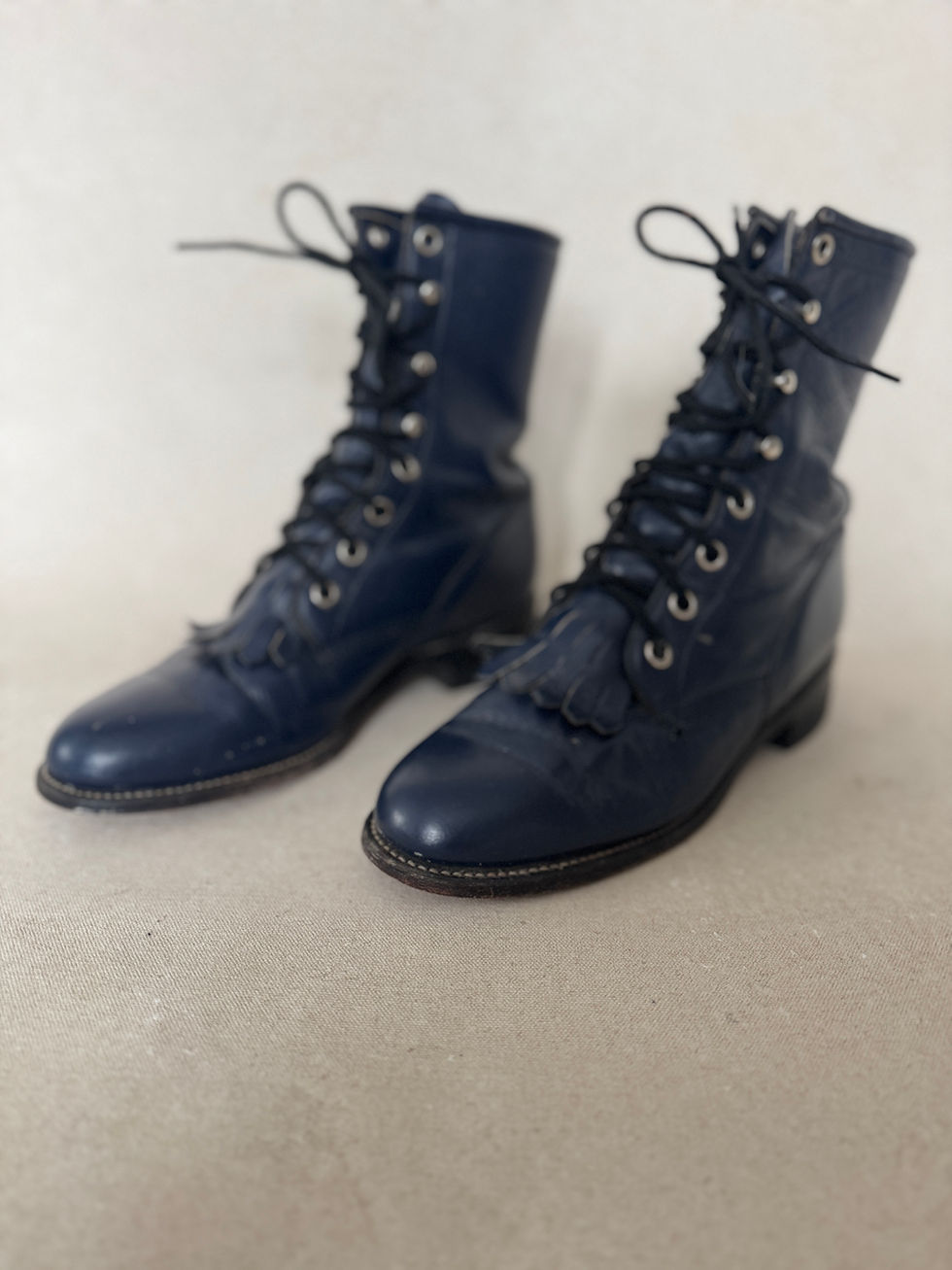 Thumbnail: Vintage Leather Lace Up Kiltie Ropers by Justin