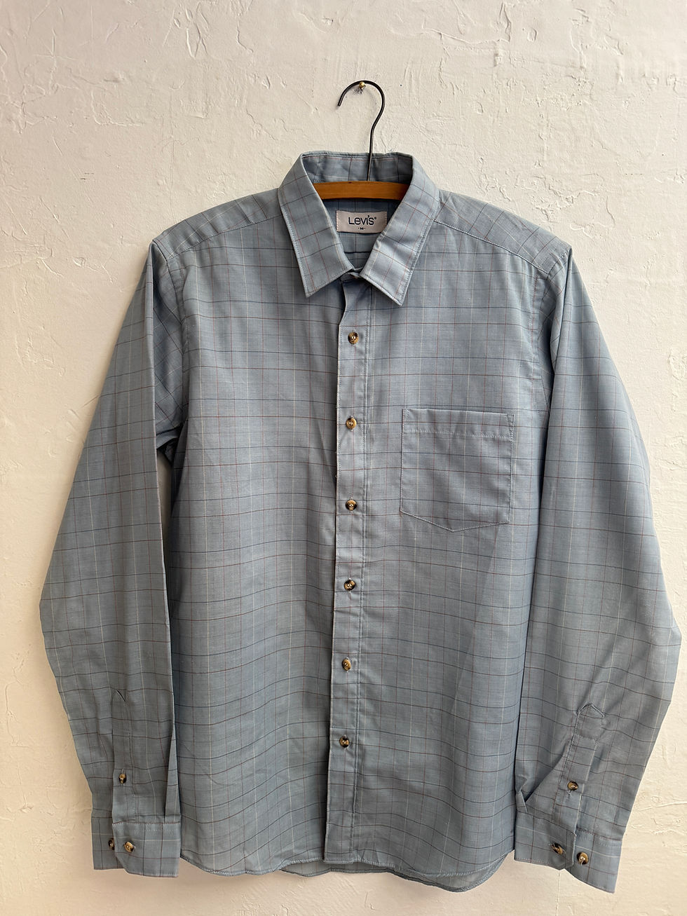 Thumbnail: Vintage Levis Windowpane Plaid Button Down
