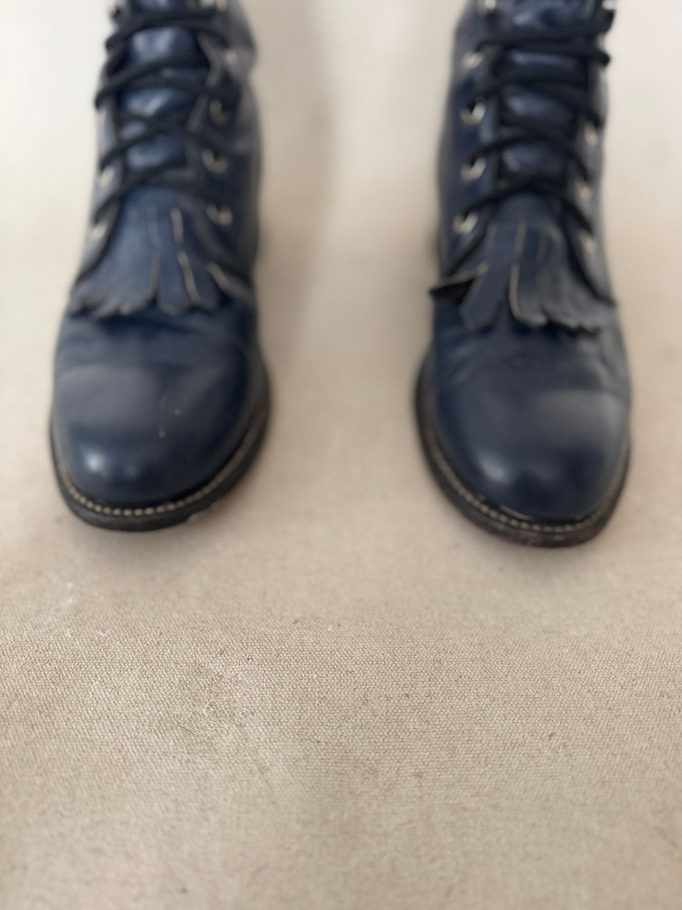 Thumbnail: Vintage Leather Lace Up Kiltie Ropers by Justin