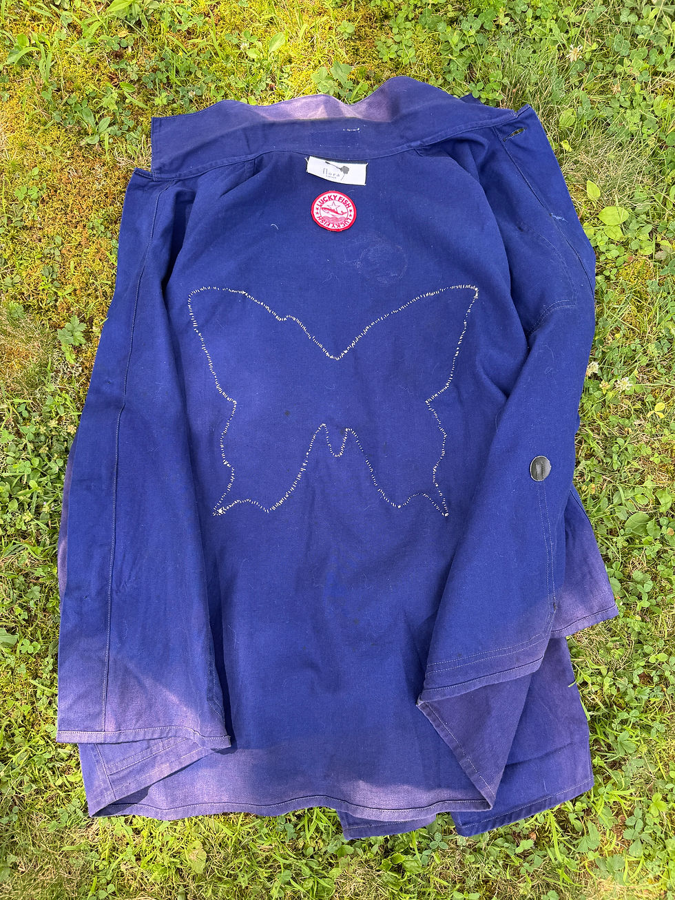 Thumbnail: Flora Vintage Chore Jacket x Lucky Fish "Metamorphasis"