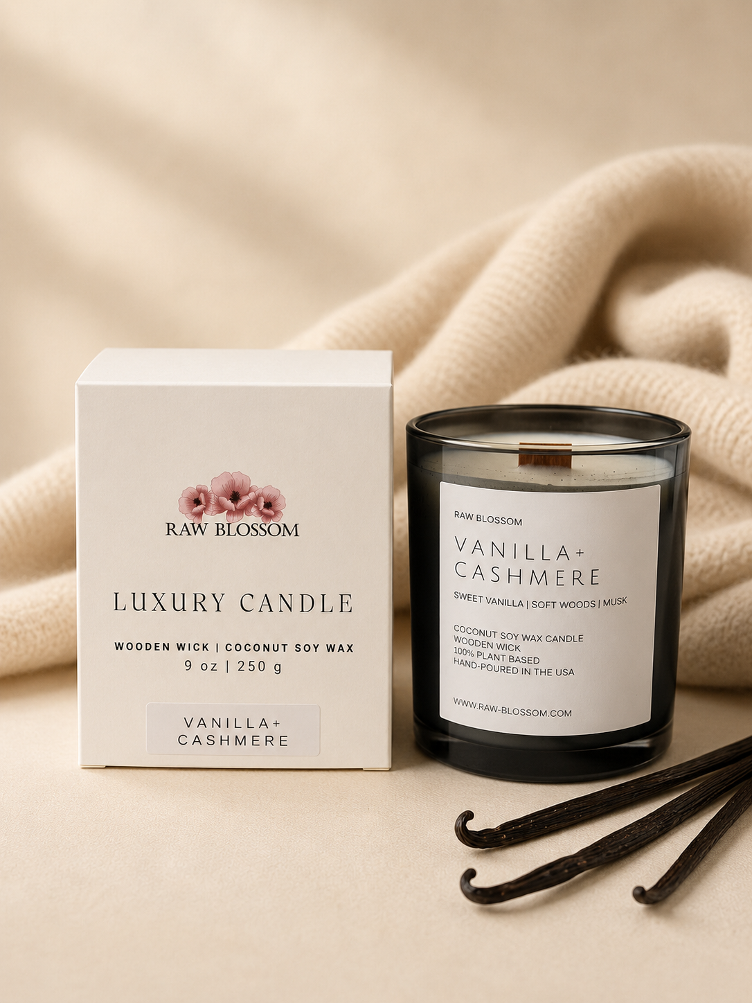 Vanilla Cashmere Luxury Home Candle 9 oz