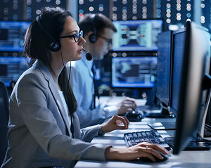 Female working in a Technical Support Te