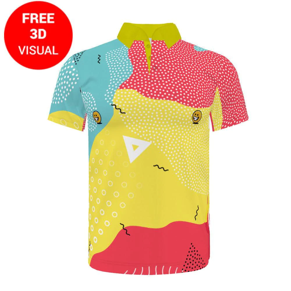 Thumbnail: Mesh Jersey Sport Polo Shirt (Full Dye Sublimation) Starting at $24.5