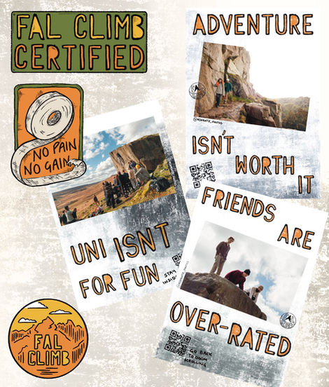 Sticker designs and advertising.