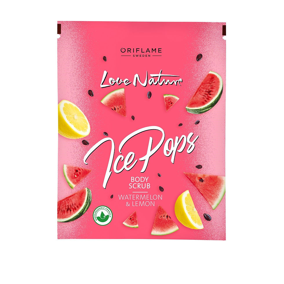 Sobre de Exfoliante Corporal de Limón y Sandía Love Nature Ice