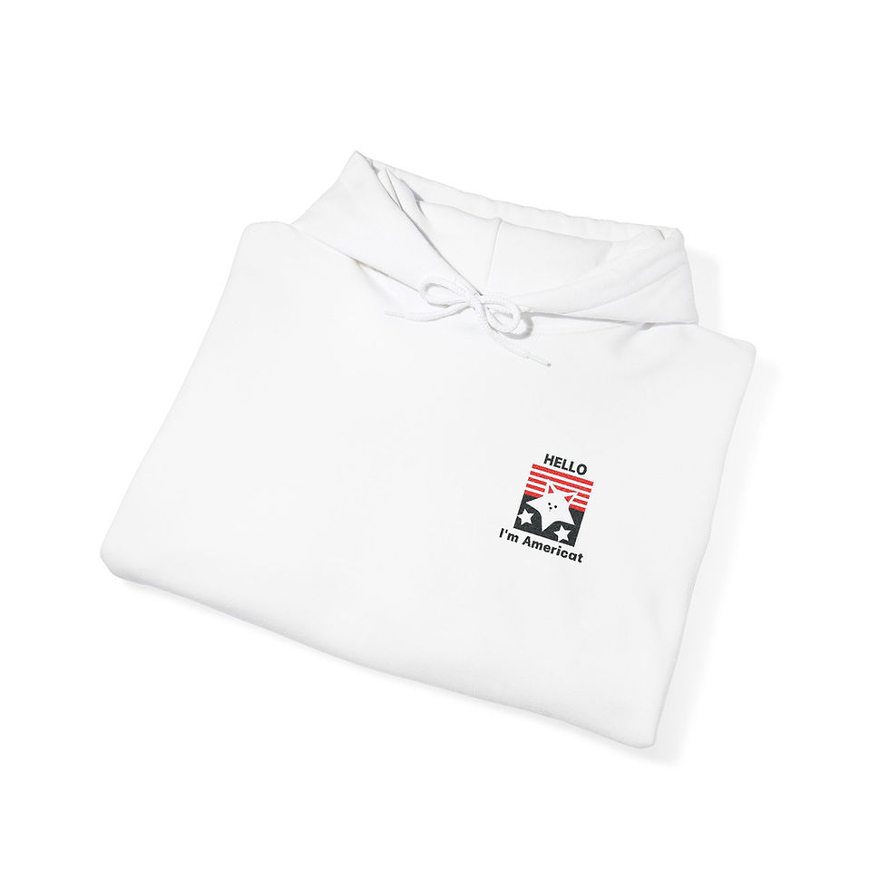 Customizable Embroidered Americat Hoodie - folded