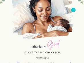 A watercolor portrait from photo, accompanied by a Bible verse from Philippians 1:3