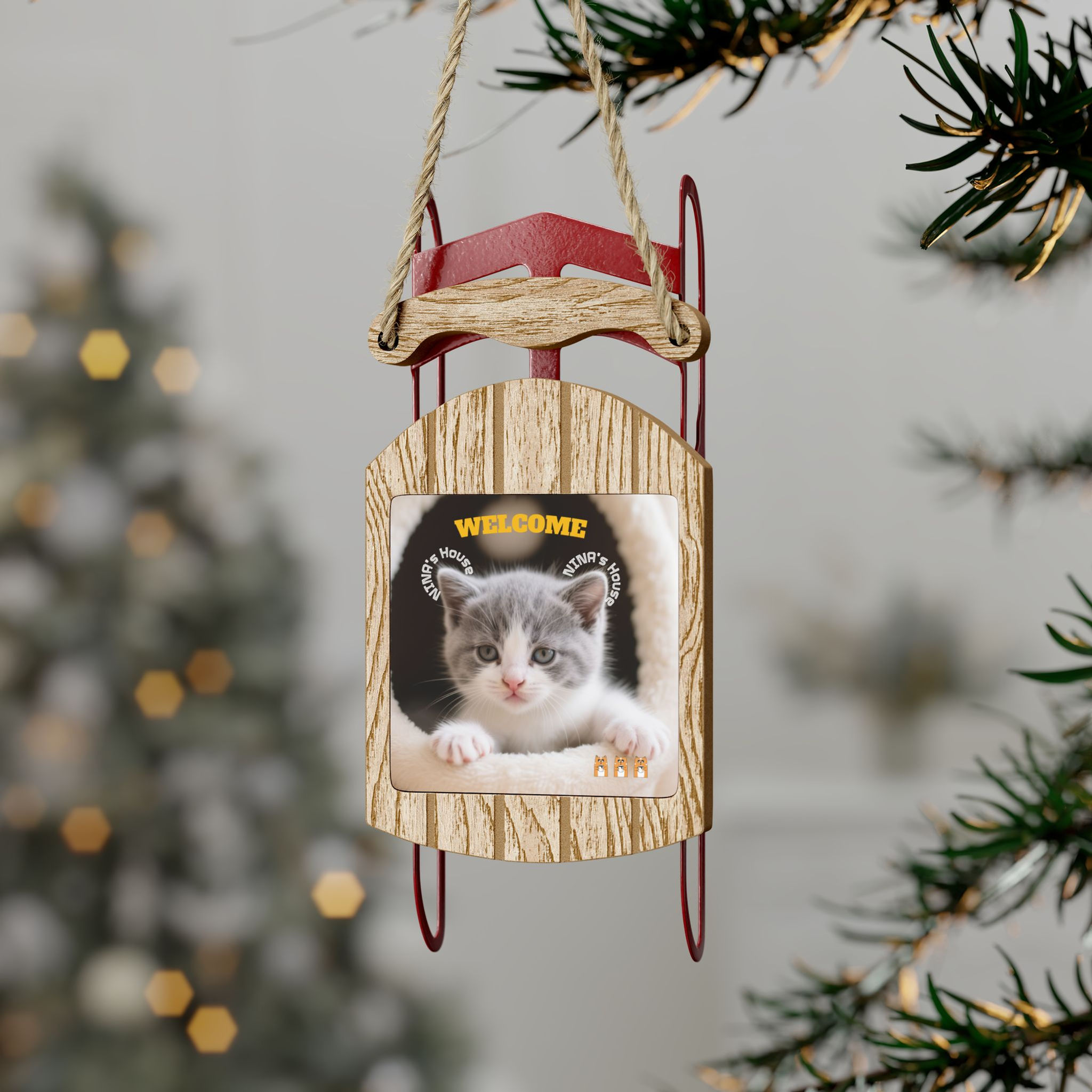 Personalized Cat Memorial Ornament - Cherish Your Cat's Memory