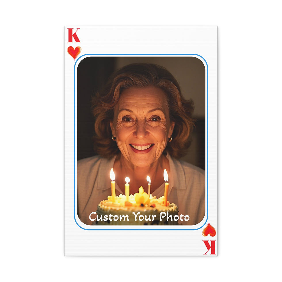 Customizable The Queen of Hearts Birthday Canvas Print