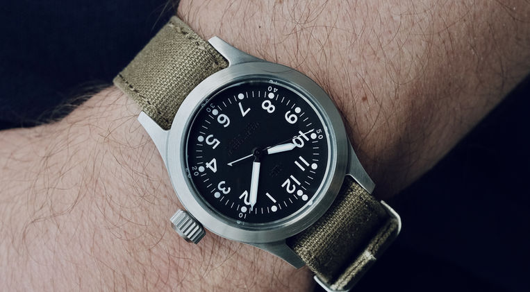 MKII Watches Hellion-BAKU Project Recover Edition Review Canteen Dive Watch World War II Mainspring Watch Magazine