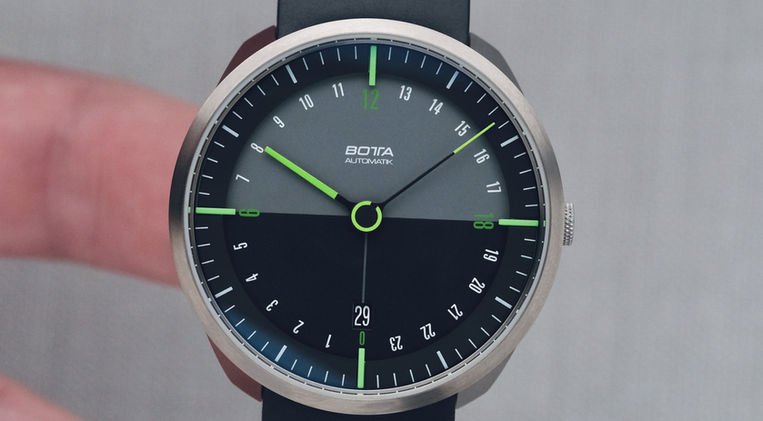 Botta Tres 24 Black-Green Review German Watch Brand 24 Hour GMT Dial Mainspring Watch Magazine