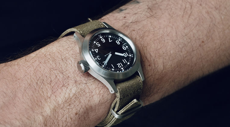 MKII Watches Hellion-BAKU Project Recover Edition Review Canteen Dive Watch World War II Mainspring Watch Magazine