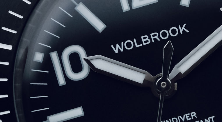 Wolbrook Skin Diver 38 White Lume Date Review Vintage Watch Mainspring Watch Magazine Dive Watch Miyota 9015