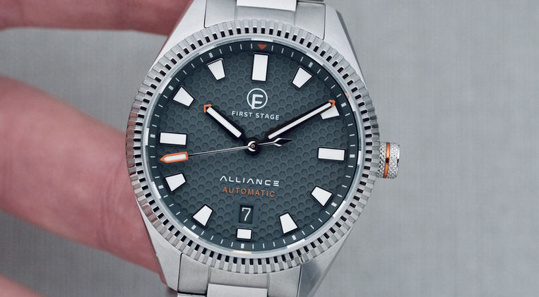 First Stage Watches Alliance Grey Review Australian Microbrand Second Hour Watches GADA Miyota 9015 Mainspring Watch Magazine