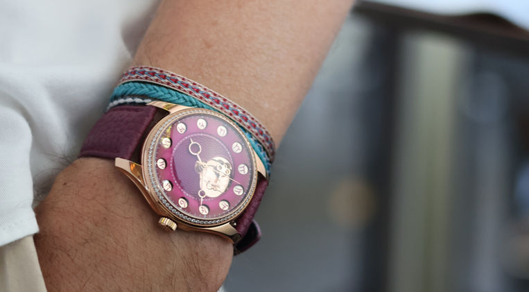 OLTO·8 Chrono Gate Burgundy Moissanite-Set - Eastern Arabic Numerals Review Sophies Watch World Mainspring Watch Magazine
