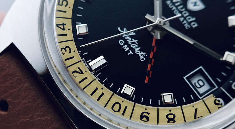 Nivada Grenchen Antarctic GMT Black Review Vintage Swiss Made Watch Golden Age of Horology Mainspring Watch Magazine