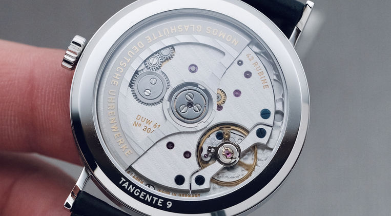 Nomos Tangente 38 Update Reference 147 Review Glashütte German Watch Brand In-House Caliber Mainspring Watch Magazine