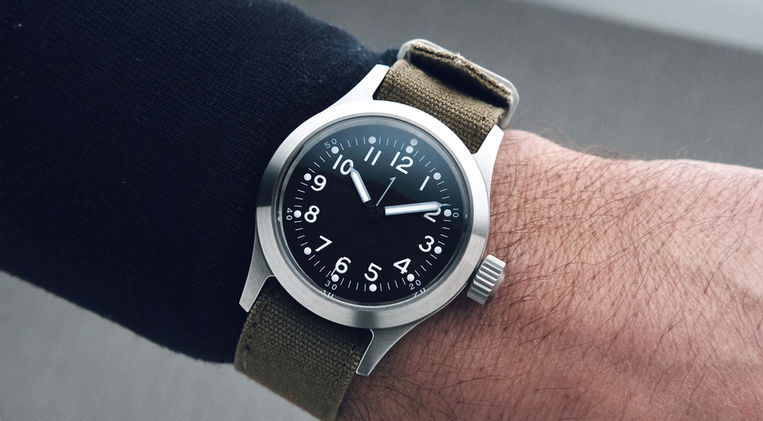 MKII Watches Hellion-BAKU Project Recover Edition Review Canteen Dive Watch World War II Mainspring Watch Magazine