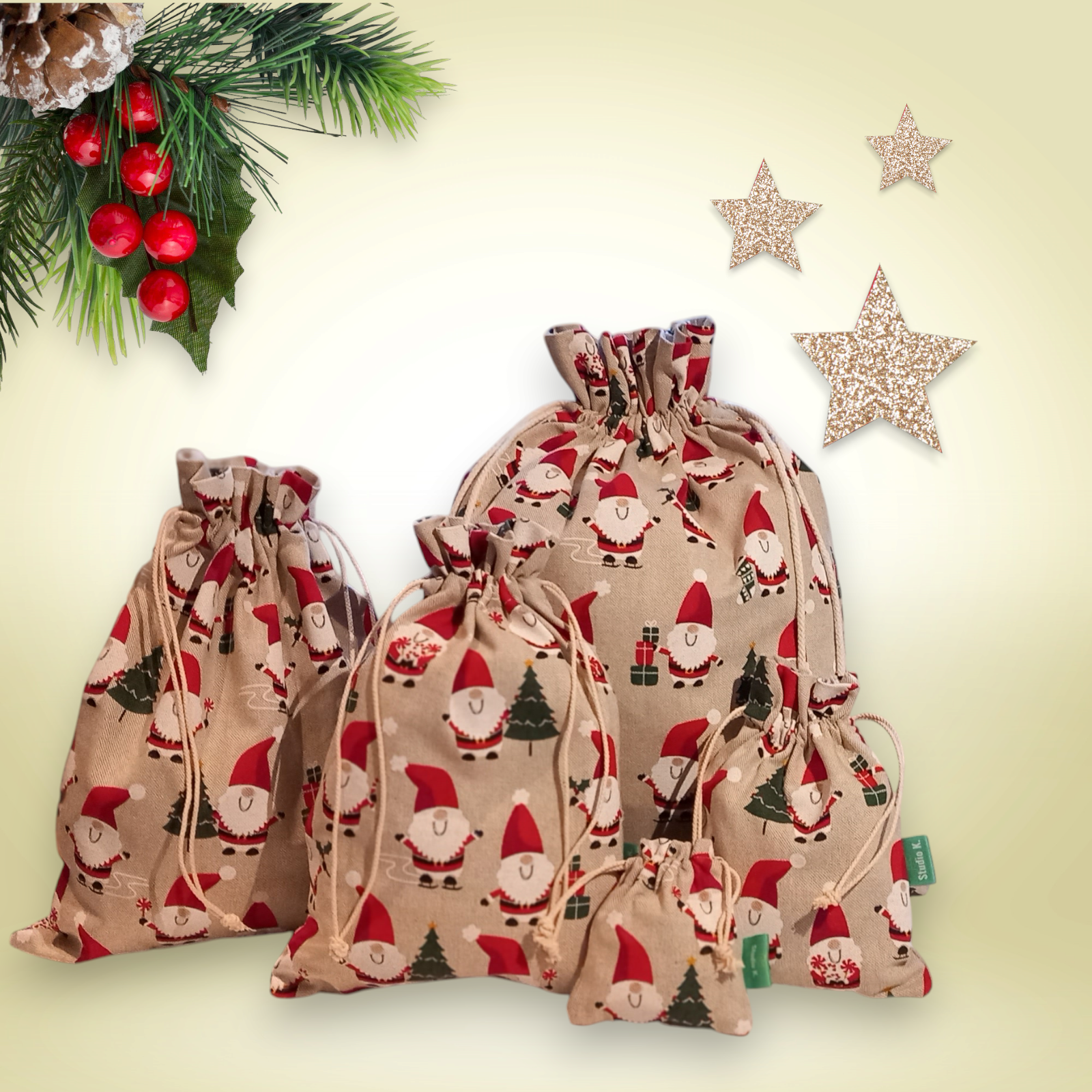 Geschenkbeutel " Santa "